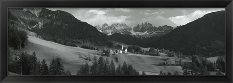 Framed Distant view of a church, St. Magdelena Church, Italy Print