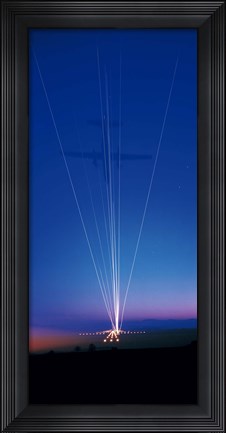 Framed Track Lights Zurich Airport Switzerland Print