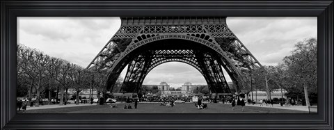 Framed Low section view of a tower, Eiffel Tower, Paris, France Print
