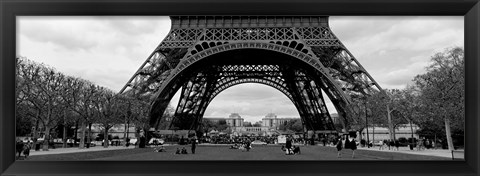 Framed Low section view of a tower, Eiffel Tower, Paris, France Print