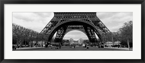 Framed Low section view of a tower, Eiffel Tower, Paris, France Print
