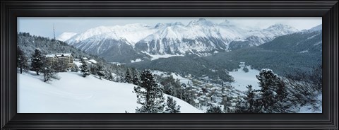 Framed Winter, St Moritz, Switzerland Print