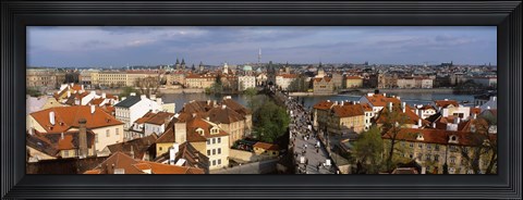 Framed Charles Bridge Moldau River Prague Czech Republic Print