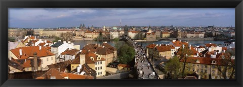 Framed Charles Bridge Moldau River Prague Czech Republic Print