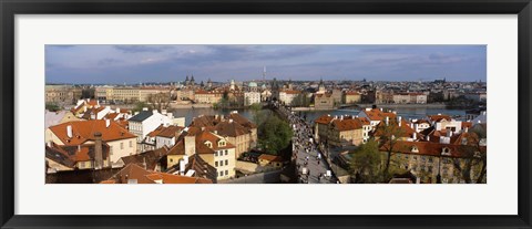 Framed Charles Bridge Moldau River Prague Czech Republic Print