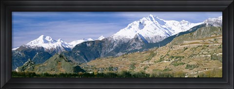 Framed Mountains, Canton Of Valais, Switzerland Print