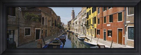 Framed Canal passing through a city, Venice, Italy Print