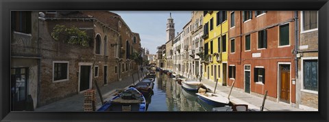 Framed Canal passing through a city, Venice, Italy Print