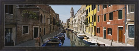 Framed Canal passing through a city, Venice, Italy Print