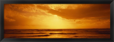 Framed Ocean at dusk, Pacific Ocean, California, USA Print
