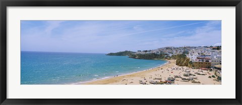 Framed High angle view of the beach, Albufeira, Faro, Algarve, Portugal Print