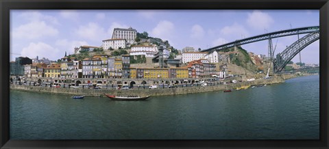 Framed Buildings at the waterfront, Oporto, Douro Litoral, Portugal Print