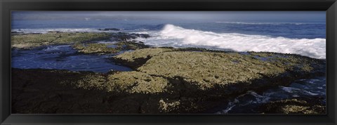 Framed Rock formations at the coast, Fernandina Island, Galapagos Islands, Ecuador Print