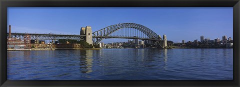 Framed Bridge across the sea, Sydney Harbor Bridge, Sydney, New South Wales, Australia Print