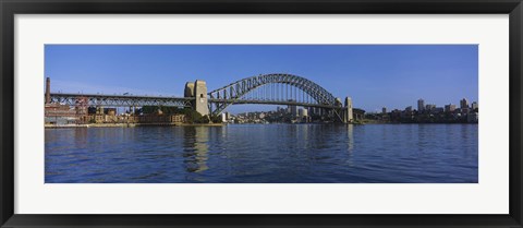 Framed Bridge across the sea, Sydney Harbor Bridge, Sydney, New South Wales, Australia Print