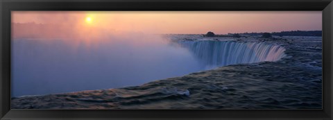 Framed Sunrise Horseshoe Falls Niagara Falls NY USA Print