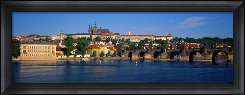 Framed Vitava River Charles Bridge Prague Czech Republic Print