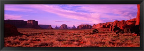 Framed Dawn Sky in Monument Valley, Utah Print