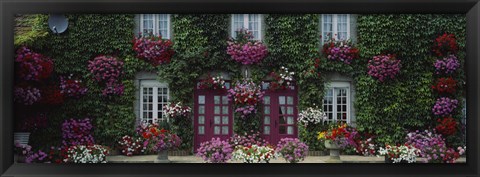 Framed Flowers Breton Home Brittany France Print