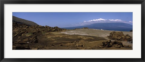 Framed Landscape with ocean in the background, Isabela Island, Galapagos Islands, Ecuador Print