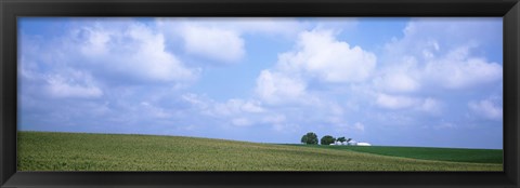 Framed Panoramic view of a landscape, Marshall County, Iowa, USA Print