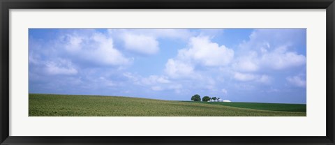 Framed Panoramic view of a landscape, Marshall County, Iowa, USA Print