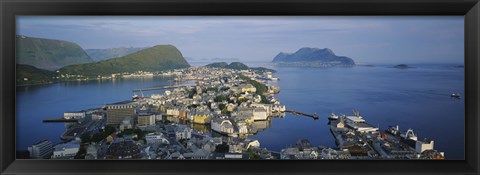 Framed High angle view of a town, Alesund, More og Romsdall, Norway Print