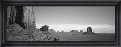 Framed Rock Formations, Monument Valley, Arizona, USA (black &amp; white) Print