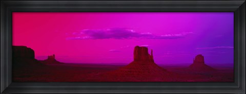 Framed Rock Formations with Pink Sky, Monument Valley, Arizona, USA Print