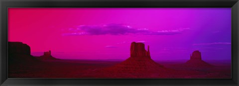 Framed Rock Formations with Pink Sky, Monument Valley, Arizona, USA Print