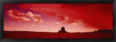 Framed Storm clouds over a landscape, Utah, USA Print