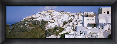 Framed Buildings, Houses, Fira, Santorini, Greece Print