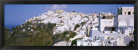 Framed Buildings, Houses, Fira, Santorini, Greece Print