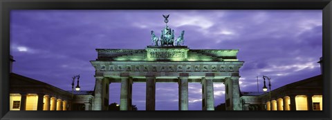 Framed Low Angle View Of The Brandenburg Gate, Berlin, Germany Print