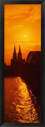 Framed Hohenzollern Bridge, Cologne, Germany Print