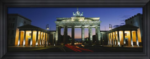 Framed Low angle view of a gate, Brandenburg Gate, Berlin, Germany Print
