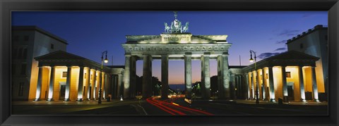 Framed Low angle view of a gate, Brandenburg Gate, Berlin, Germany Print