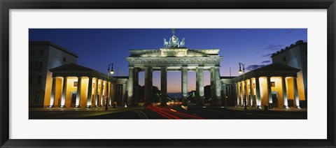 Framed Low angle view of a gate, Brandenburg Gate, Berlin, Germany Print