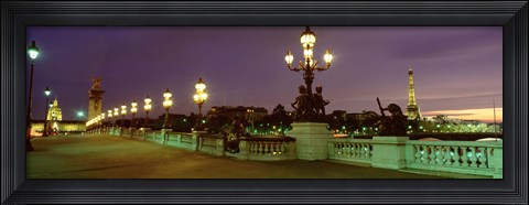 Framed Alexander III Bridge, Paris, France Print