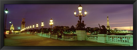 Framed Alexander III Bridge, Paris, France Print