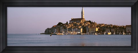 Framed Waterfront, Rovinj, Croatia Print