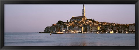 Framed Waterfront, Rovinj, Croatia Print