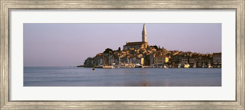 Framed Waterfront, Rovinj, Croatia Print