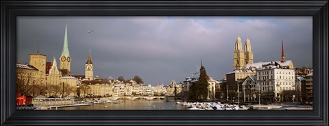 Framed Winter, Zurich, Switzerland Print