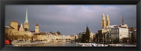 Framed Winter, Zurich, Switzerland Print