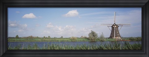 Framed Netherlands, Traditional windmill in the village Print