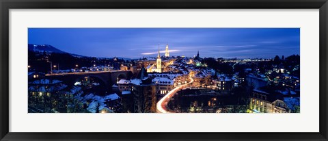 Framed Night Bern Switzerland Print