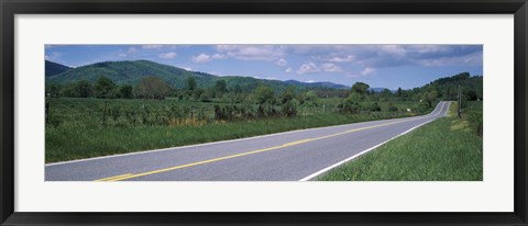Framed Road passing through a landscape, Virginia State Route 231, Madison County, Virginia, USA Print