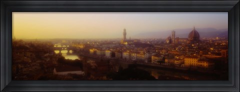 Framed High angle view of Florence, Italy Print