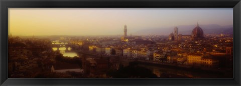 Framed High angle view of Florence, Italy Print